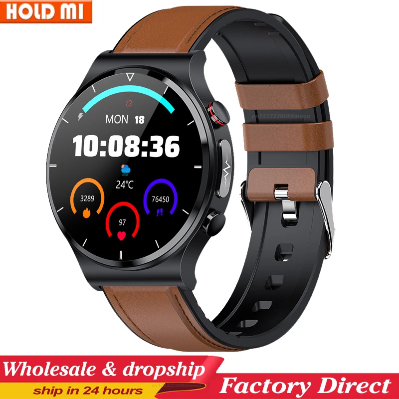 E88 Smart Watch Men Watch 1.32 inch Screen EGG Collector IP68 Waterproof BodyTemperature Wireless charger Watches PK E80 E86 