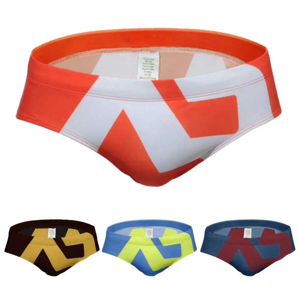 Summer Quick Drying Swim Trucks Low Waist Mens Swimsuit Underwear Briefs Seaside Beach Male Boxer Shorts for Swimming