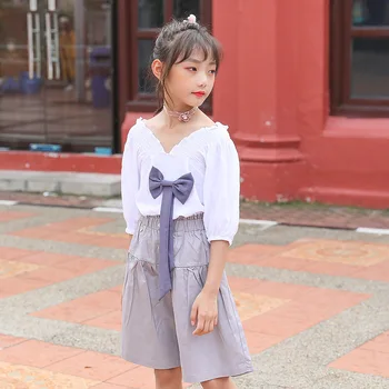 

2020 Summer Baby Girls Cute Sets New Year Costumes for Holiday Kids Bows Ribbon Suit for Age 5 6 7 8 9 10 11 12 Years Old