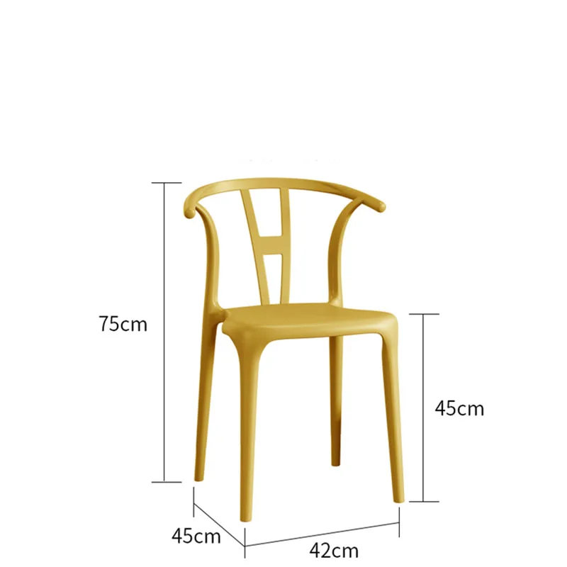 Plastic Horn Chair Modern Minimalist Chair For Home Nordic Dining Chairs Backrest Dining Chairs  Sillas De Comedor Chaises Salle