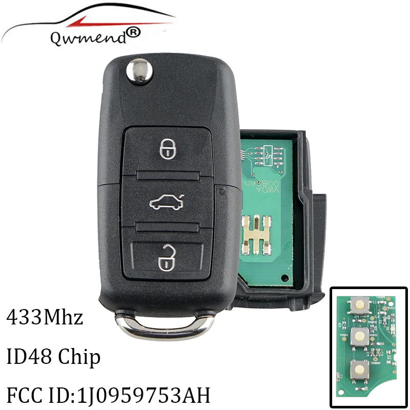 

3 Buttons HU66 Blade Remote Key For SEAT Altea Ibiza Leon Toledo 2005-2013 For SEAT 1J0959753AH 434Mhz Car key