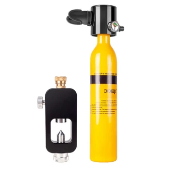 

DIDEEP Scuba Oxygen Cylinder Diving Air Tank Scuba Regulator Diving Respirator with Gauge Snorkeling Breathing Equipment