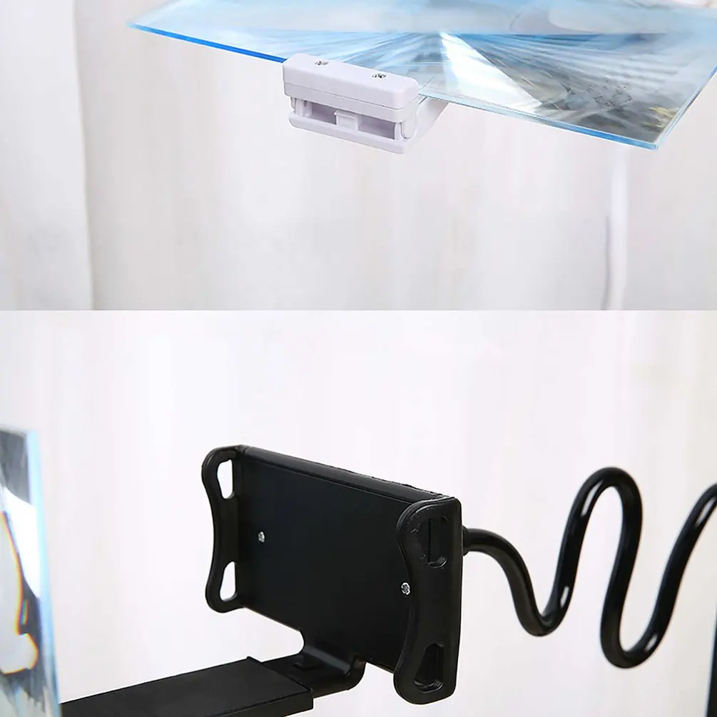 8/12 Inch Mobile Phone Screen Amplifier Lazy Clip Magnifying Glass Desktop Bed Projection Video Bracket