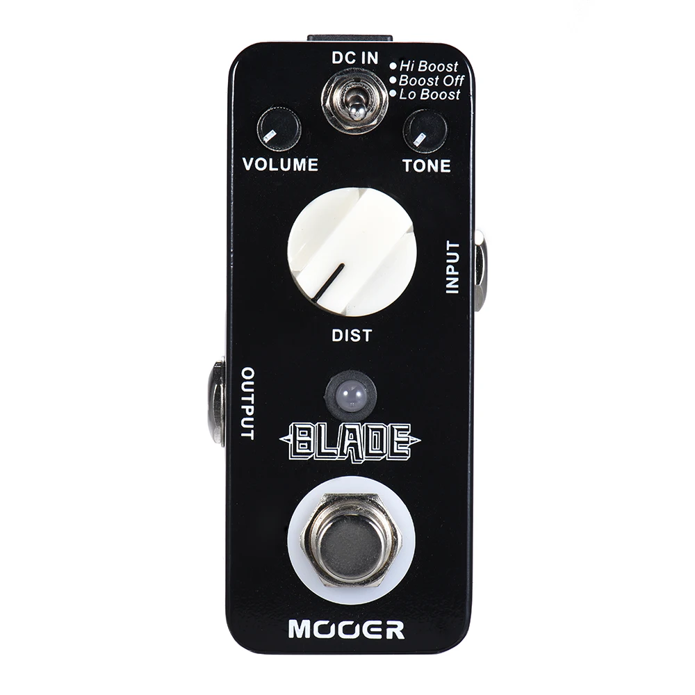 MOOER лезвие искажения гитары педаль эффектов с 3 режимами работы Lo Boost/Boost Off/Hi Boost