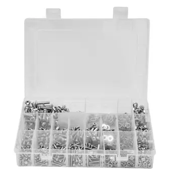 

1105Pcs M3 M4 M5 Standard Pan Head Screws Washers Nuts Cross Screw Kit Assortment it Wholesale