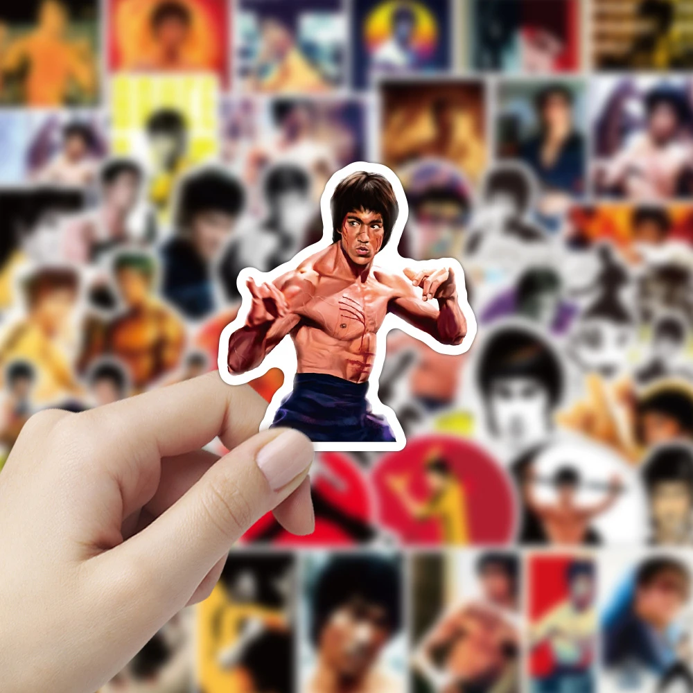 10/50pcs Funny Bruce Lee China Kung Fu Sticker For Laptop Phone Luggage  Funny Graffiti Decal Diy Toy Waterproof Stickers - Stationery Sticker -  AliExpress