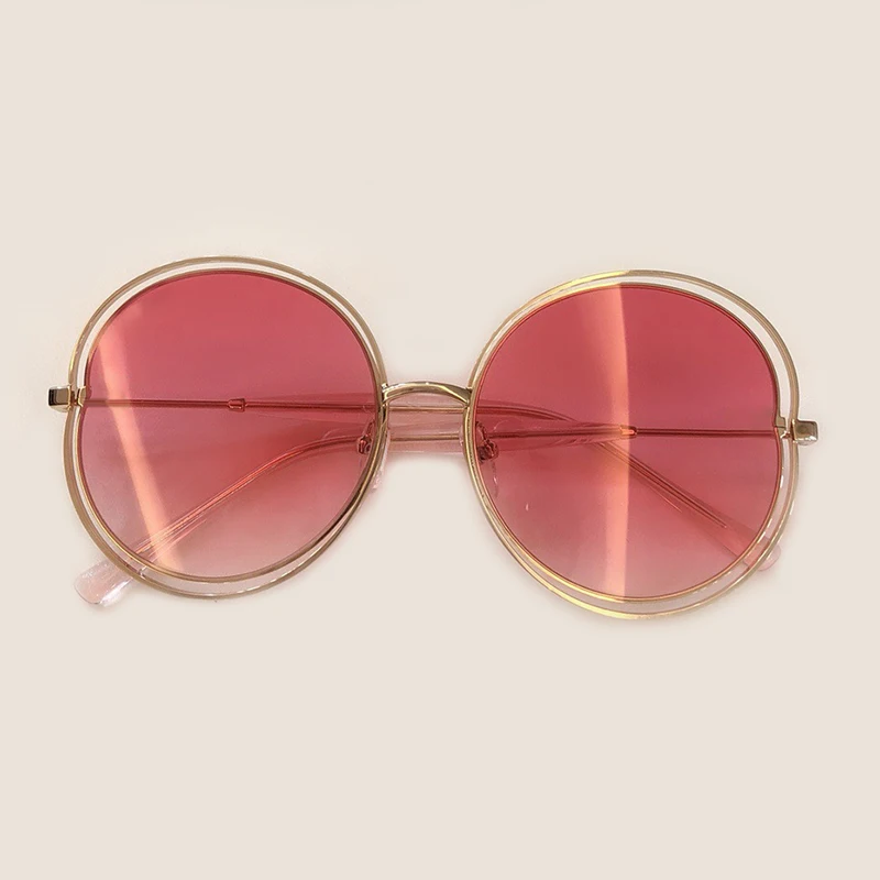 No6 Sunglasses Женские роскошные круглые солнцезащитные очки, новинка, высокое качество, выше размера, солнцезащитные очки для женщин, большие размеры, солнцезащитные очки, UV400 Oculo - Цвет линз: No6 Sunglasses