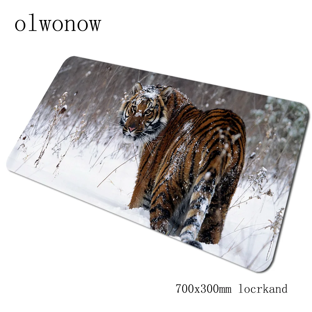 Кошек коврики для мыши 70x30 см тигр коврик для мышь Notbook коврик для компьютерной подарок Леопард игровой коврик для игровой мыши Клавиатура коврик для мыши - Цвет: Size 700x300x2mm