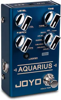 

JOYO R-07 AQUARIUS Delay + LOOPER Multi Guitar Effect Pedal, Multieffects Pedal, with 8 Digital Delay Effects