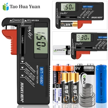 

BT-168D LCD Display AA/AAA/C/D/9V/1.5V Batteries Universal Button Cell Battery Colour Coded Meter Indicate Volt Tester Checker
