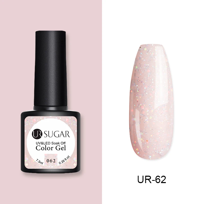 Ur Sugar 60 Цветной Гель-лак для ногтей Vernis полуперманентный УФ Гель-лак для ногтей замачиваемый Гель-лак для ногтей Гель-лак для маникюра - Цвет: 62