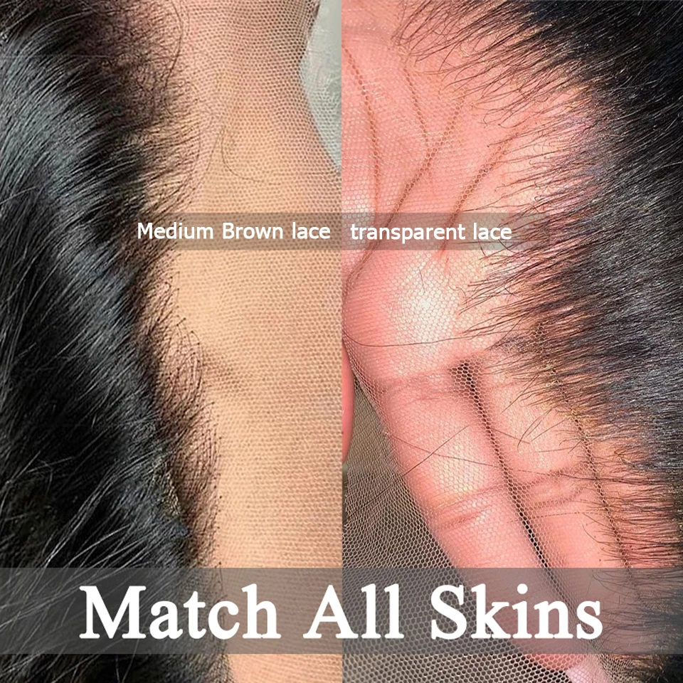 Invisible Transparent HD lace wig brazilian body wave 13x4 glueless lace front human hair wigs for black women Remy 150% Density