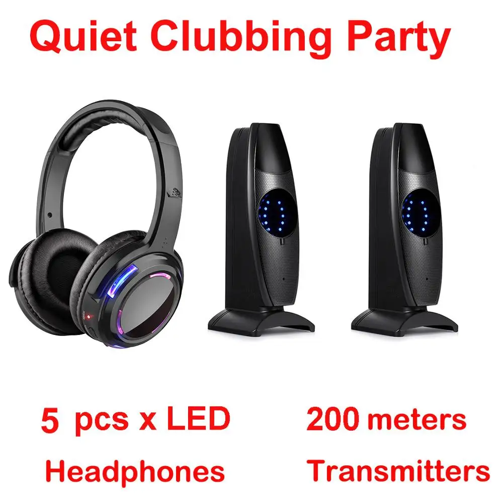 Silent Disco LED wireless headphones - Quiet
