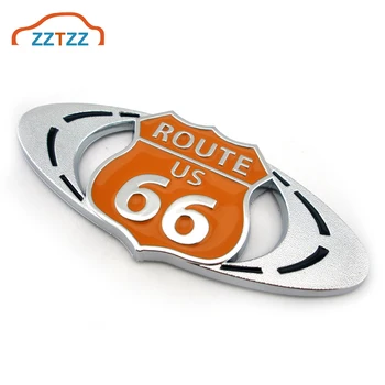3D Metal ROUTE US 66 Decal