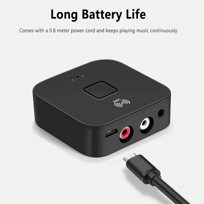 Bluetooth 5,0 4,2 аудио приемник передатчик 2 в 1 RCA 3,5 мм 3,5 AUX Jack USB музыка стерео Беспроводные адаптеры для автомобиля ТВ MP3 ПК