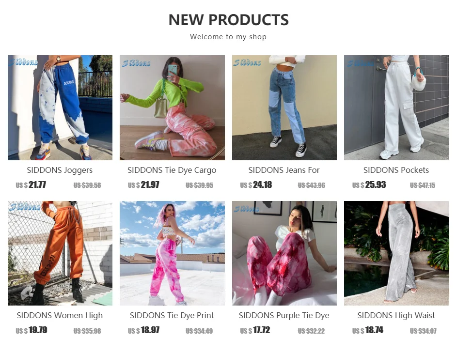 SIDDONS Joggers Sweatpants Women Trousers Loose Tie Dye Joggers Women Baggy Pants Casual Workout Letter Print Sweat Pants Femme