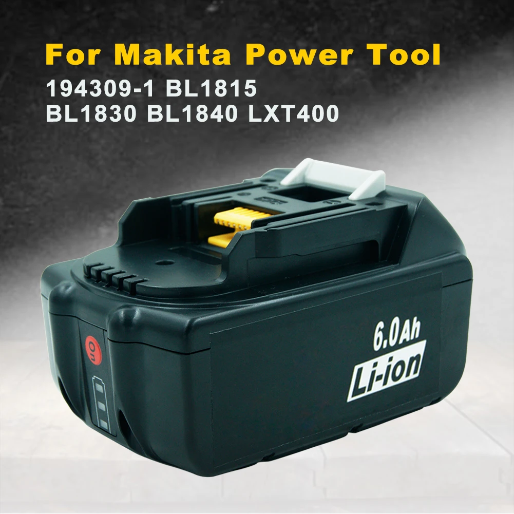 3 предмета в комплекте 18v 6000 мА/ч, BL1860 Замена Батарея с Светодиодный индикатор для Makita Мощность инструмент Аккумуляторная дрель BL1830 BL1850 LXT400 TD140D