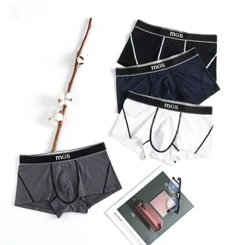 

3 Piece Mens Underwear Boxers Solid Color Men Boxers Cotton Modal Mid Waist Mens Boxer Shorts Breathable Underpants Men 2020 New