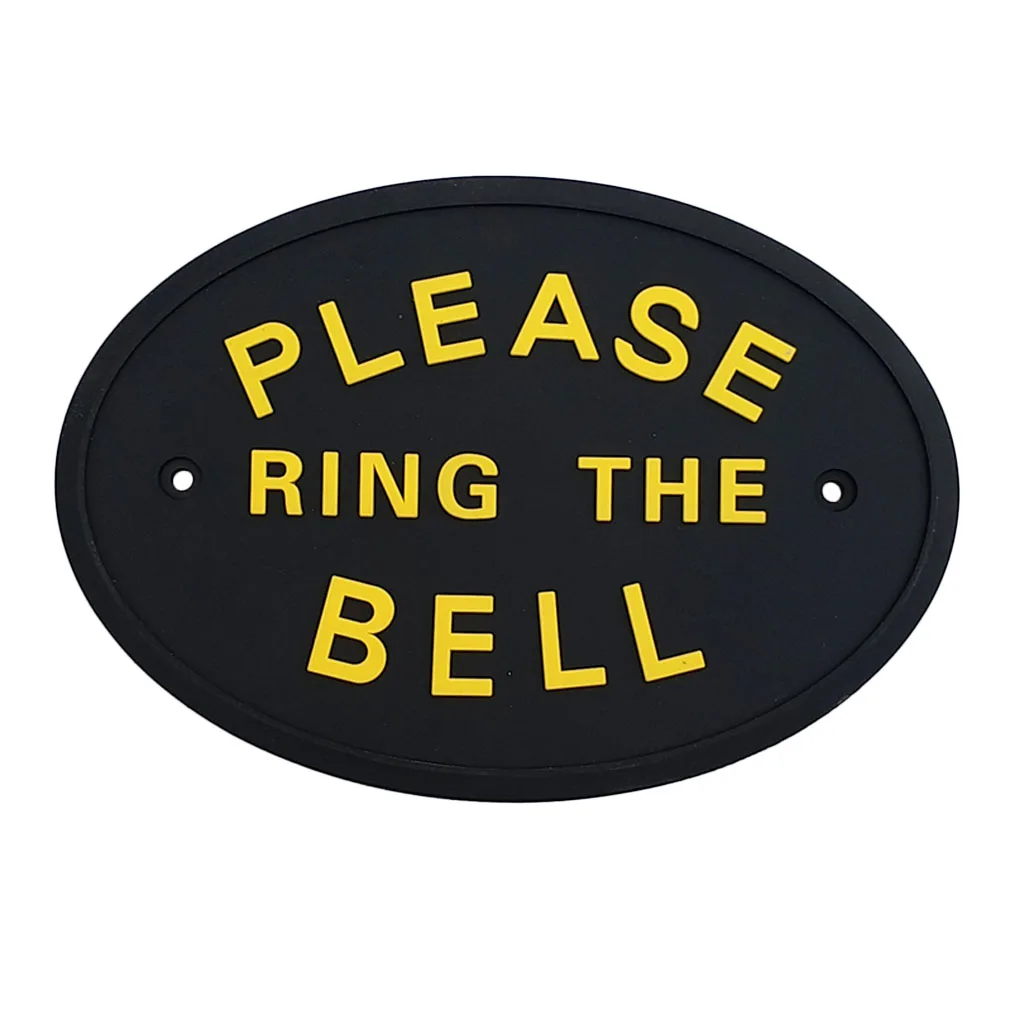 Flexible Garden Wall Gate Plaque Sign Plate Plaque  PLEASE RING THE BELL Hanging Wall Plaque Decorative Plaques 