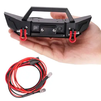 

Metal Front Rear Bumper with Led Light for 1/10 RC Rock Crawler Axial SCX10 TRX4 D90 90046 90047
