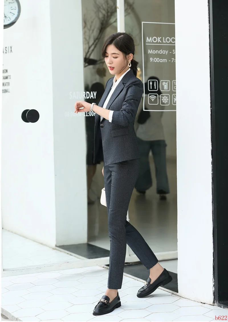 High Quality Ladies Blazer Women Business Suits with Pant and Jacket Sets Work Wear Clothes Office Uniform Styles