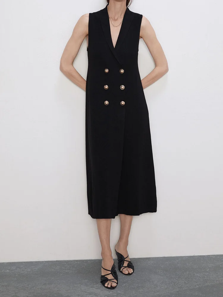

Overplus of Goods Exported to Europe And US Women's 2019 Autumn And Winter Want to New Products V-neck Sleeveless Dress England