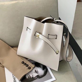 

High Capacity Women Shoulder Bag Fashion Large Women's Bag Casual Solid Color Tote Bags For Women 2020 New Women Messenger Bag