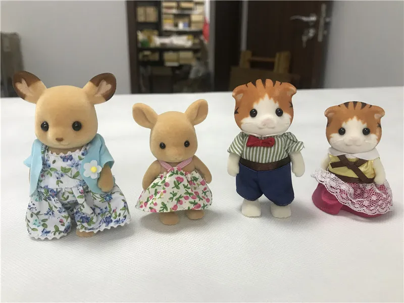 Geniune Sylvanian Family 10 шт. пушистые фигурки для собак/Squrriels/Bear/Mouse/Sheep случайная Новинка