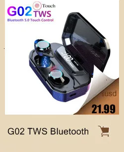 TWS Беспроводные Bluetooth 5,0 наушники True 5D стерео наушники Мини водонепроницаемая Спортивная гарнитура с зарядным устройством 2200 мАч