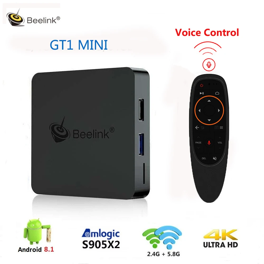 

SZILBZ Beelink Gt1 Mini Set-Top-Box Voice-Control DDR4 Dual-Wifi Android Amlogic S905x2 4K HDMI2.0 Media Player
