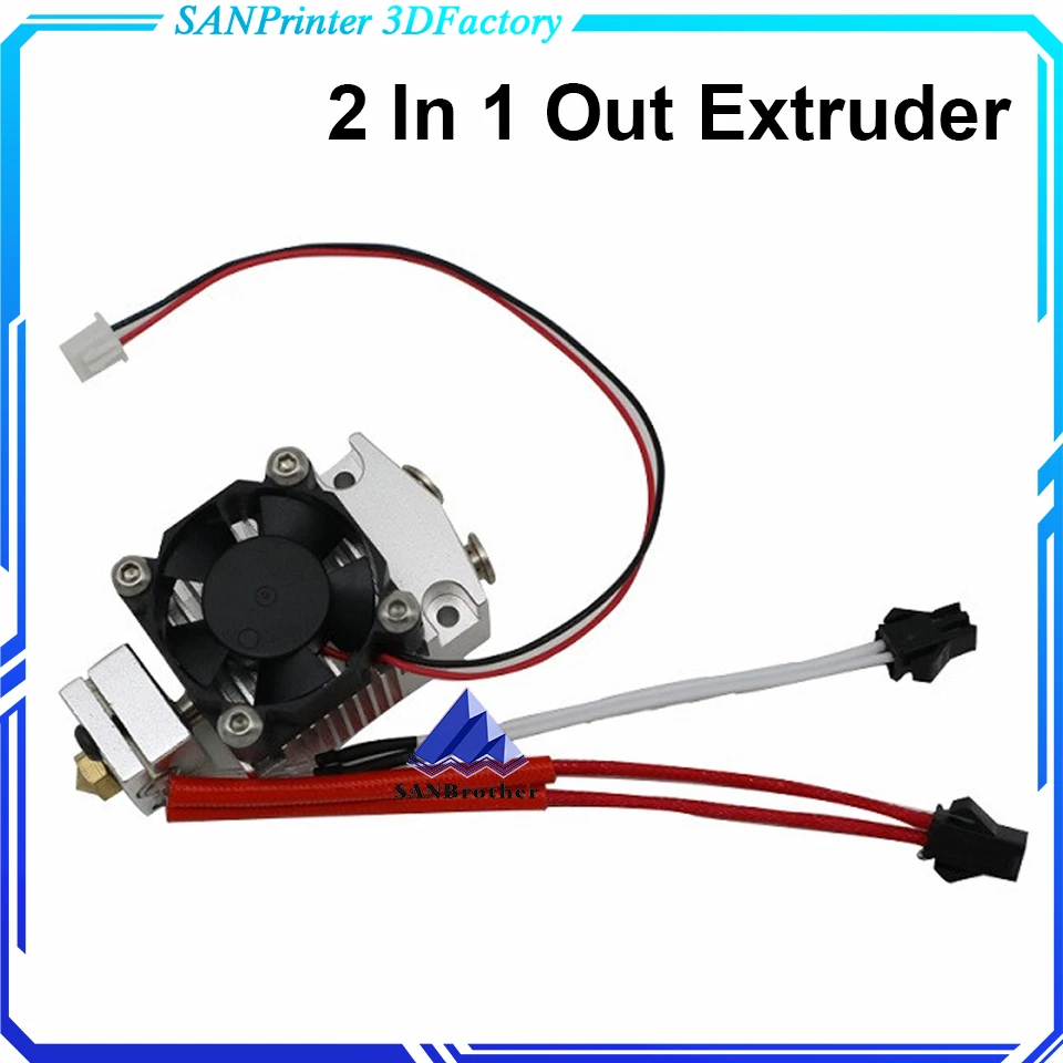 Cyclops and Chimera Extruder 2 In 1 Out colors Hotend with Titan / Bulldog for 3D Printer I3 12V/24V. | Компьютеры и офис