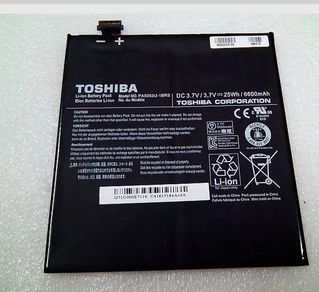 Новые оригинальные Батарея для Toshiba eXcite Pure AT10-A планшет AT10-A001 PA5053U-1BRS 3 7 V 25WH |