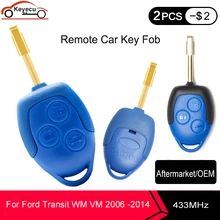 Aftermarket / OEM дистанционный ключ-брелок от машины 3 Button 433MHz 4D63 Chip для Ford Transit WM VM 2006 -2013 2014 P/N: 6C1T15K601AG