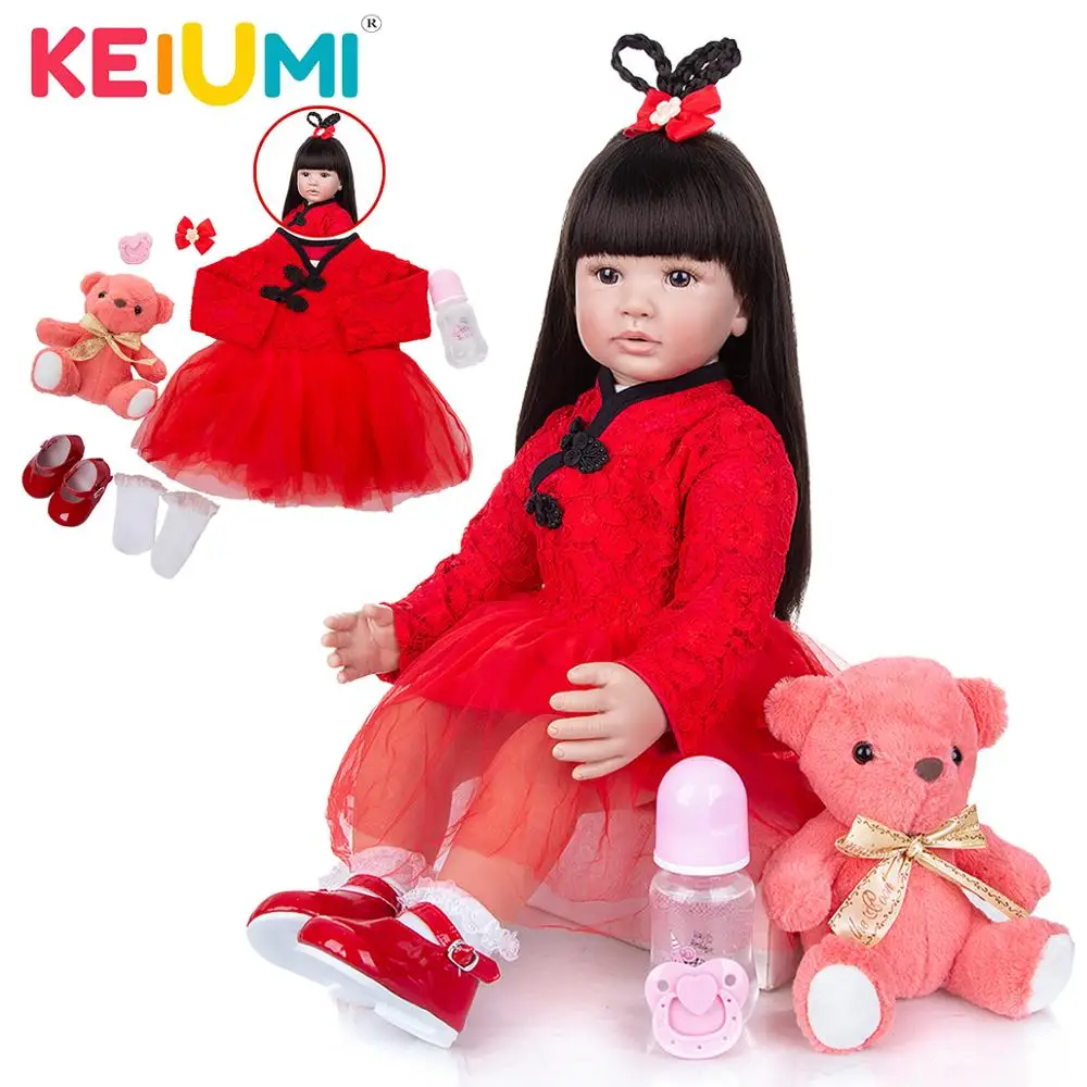 

KEIUMI Lifelike 24 Inch As Princess Toddler Baby Reborn Doll Toys Baby Doll Girl Birthday Gifts Present Children Playmates