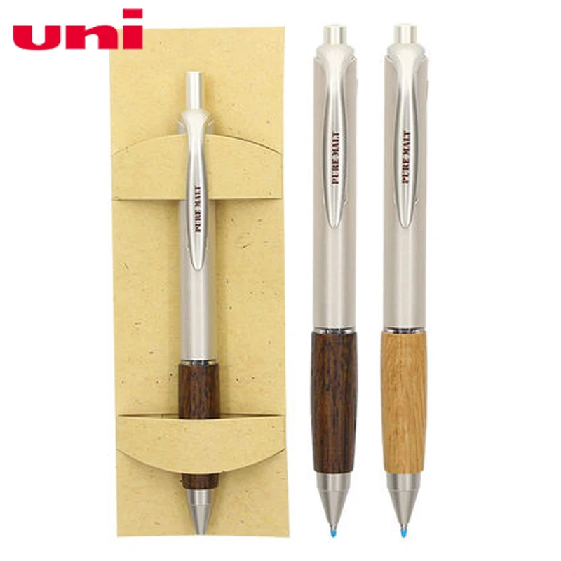 

2018 Mitsubishi Uni UMN-515 Pure Malt Gel Rollerball pen 0.5 mm Oak Wood body 2 colors selection Gel Pens Writing Supplies