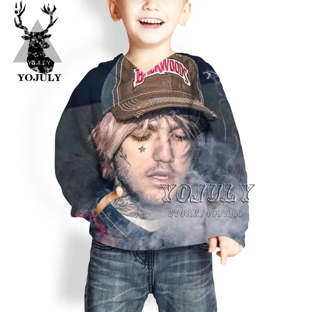 YOJULY Lil peep harajuku 3D Drucken Повседневный модный Уличная пуловер для маленьких мальчиков и девочек подростков hiip hop Детская толстовка C92