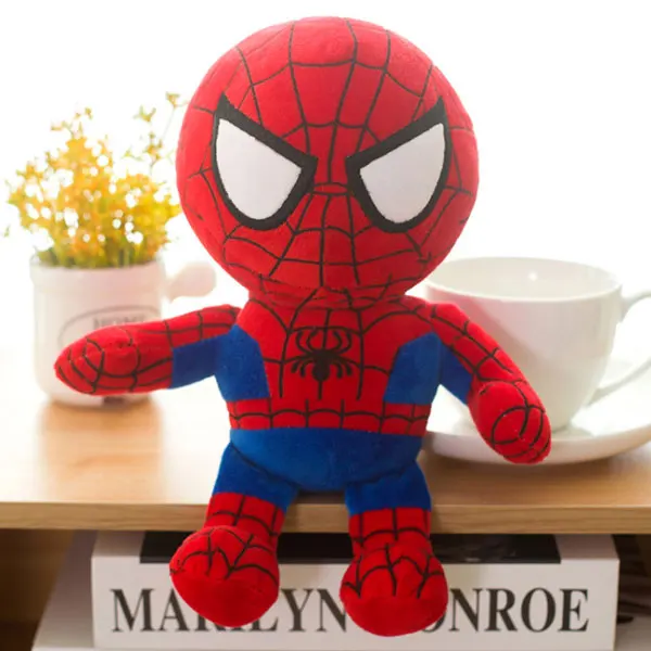 25 см Marvel Мстители 4 супергерой все сотрудники плюшевые игрушки куклы Капитан Америка, Железный человек Человек-паук Локи плюшевые мягкие игрушки - Цвет: Spiderman A