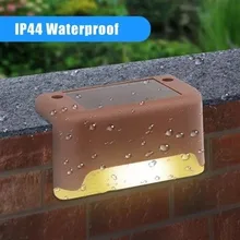 Светодиодный подземный светильник на солнечной батарее, 1 шт., водонепроницаемый лестничный светильник, настенный встроенный светильник, напольный светильник на солнечной батарее s