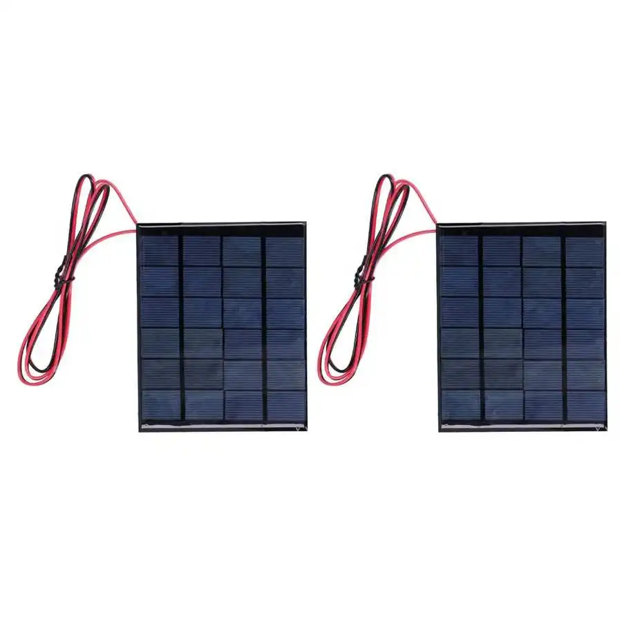 Painel de Epóxi do Módulo de Energia Carregador de Painel Solar com Cabo de 100cm Pces Mini Acessórios Eletrônicos dc 6v 2w Solar 2 módulo de energia solar com cabo de