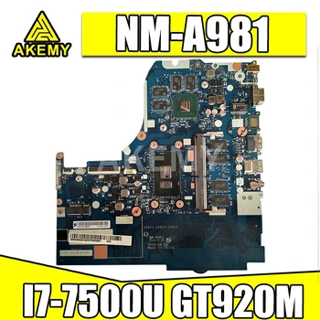 شراءلينوفو 310-15IKB 510-15IKB CG413 CG513 CZ513 NM-A981 الكمبيوتر الدفتري اللوحة وحدة المعالجة المركزية I7 7500U DDR4 4G RAM GT920M 100% اختبار موافق