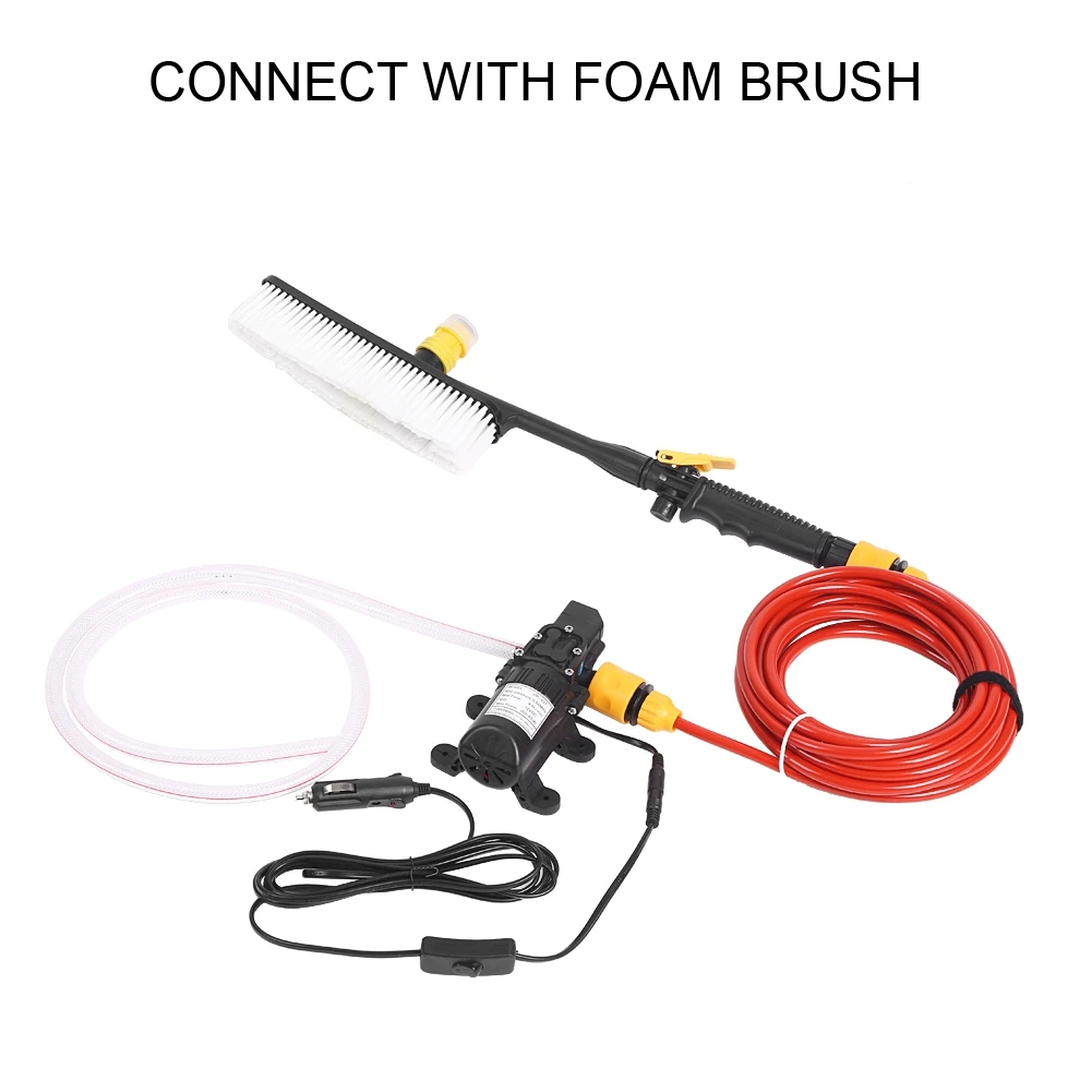 US $22.37 12V 70W High Pressure Car Washer Cleaner Water Wash Pump Sprayer Kit