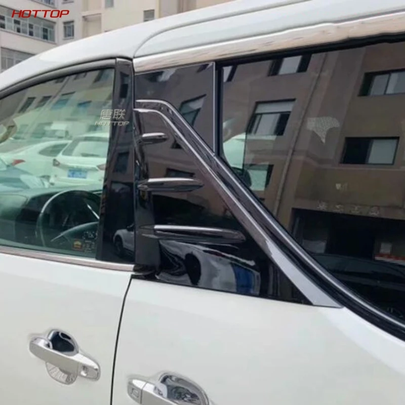 Автомобильные аксессуары B столб окно четверть покрытие гарнир фортепиано черный для внешней Toyota Alphard Vellfire 3rd Gen