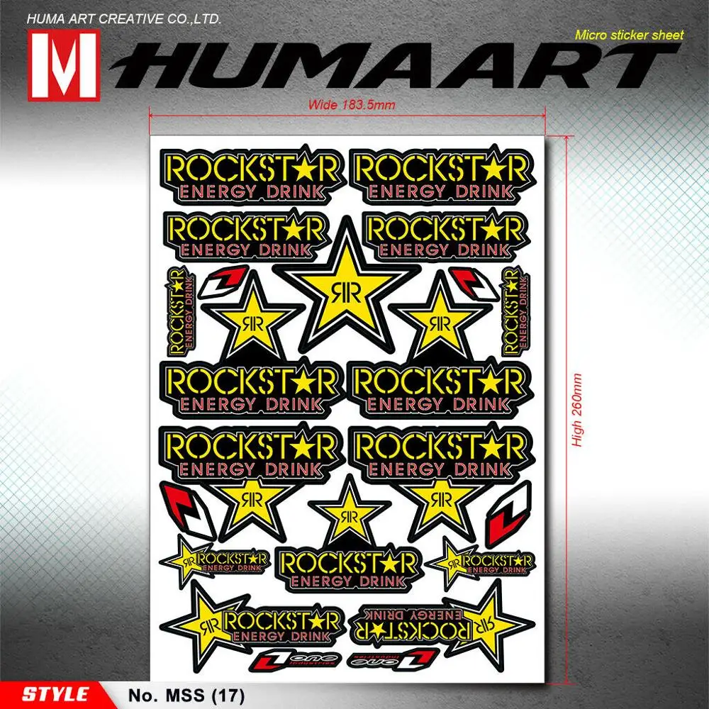 Наклейки HUMAART для мотокросса гоночного спонсора клейкая наклейка лист виниловая