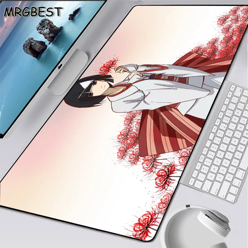 

MRGBEST Flower Cute Girl Anime Mouse Pad Large 40x90x0.3cm Thickness Non-slip Rubber Desktop Pad Lock Free Shipping Table Mat Xl