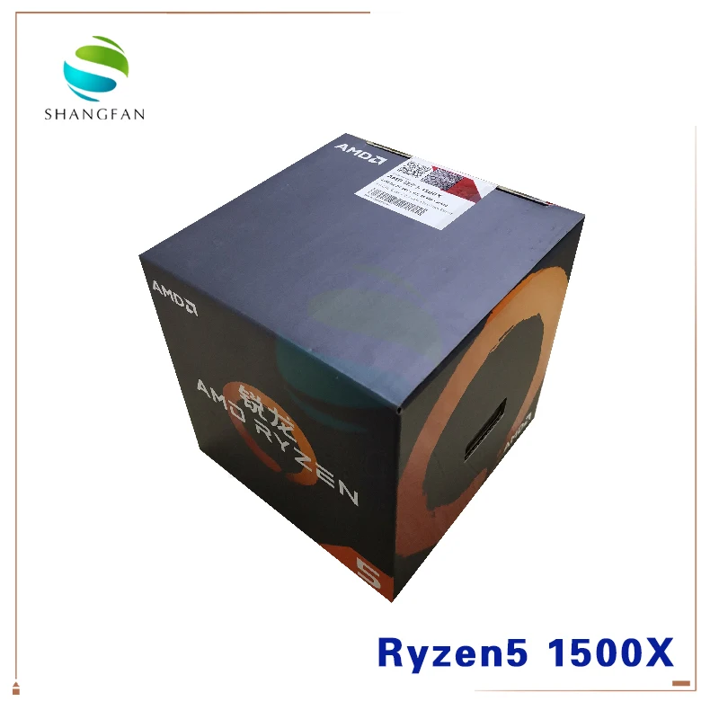 Новый четырехъядерный процессор AMD Ryzen 5 1500X R5 3 ГГц L3 = 16M 65 Вт YD150XBBM4GAE Socket AM4 с