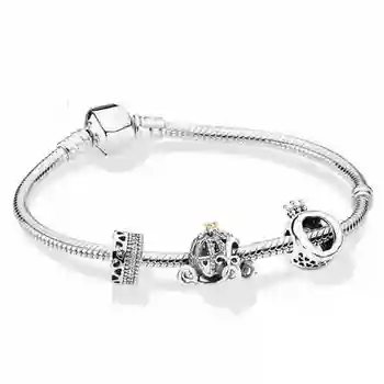 

100% 925 silver sterling 1:1 zt0123 romantic love fashions fall accounts bracelet with closure present set