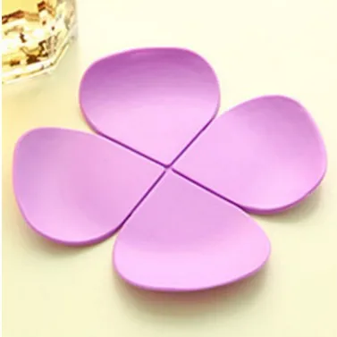 Chic Flower-shaped Silicone Placemat Four-leaf Clover Non-slip Tea Mat Heat Resistant Coaster BPA Free Waterproof Tableware Mat