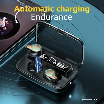 

M18 Earplugs 5.1 Bluetooth Earphones Wireless Headphones With Mic Sports Waterproof Headsets 2000mAh Charging Box For Android