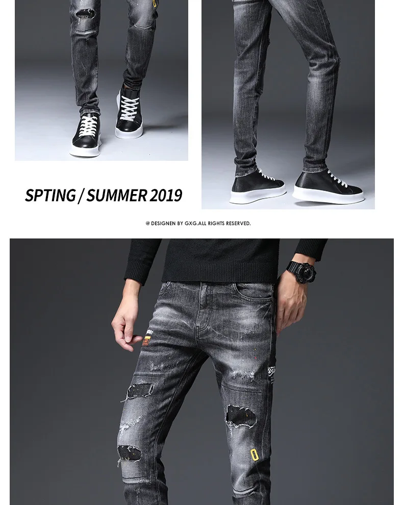 Washed Slim Fit Jeans Men Classical Vintage High Quality Spring Autumn Winter New Casual Streetwear Denim Trousers