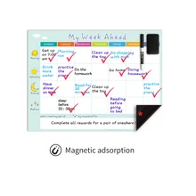 Магнитная доска-еженедельник, календарь, магнит на холодильник, настенная художественная наклейка, ежедневный график, семейная организация, чтобы сделать список игрушек, подарки